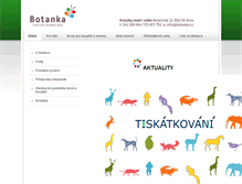 Tablet Screenshot of botanka.cz